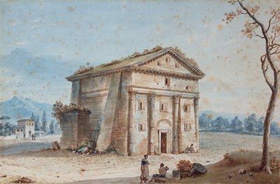 Romeins graf in het Romeinse platteland van de Via Appia door Victor Jean Nicolle