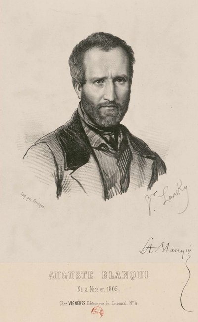 Portret van Louis-Auguste Blanqui 1805-1881, 1849 door Victor Larsky