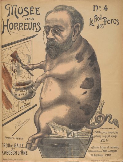 Musée des Horreurs Galerie der Verschrikking: Émile Zola door Victor Lenepveu