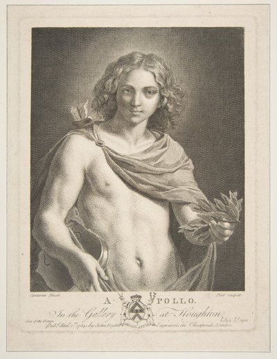 Apollo met een mantel en een laurier tak en viool, 1784 door Victor Marie Picot