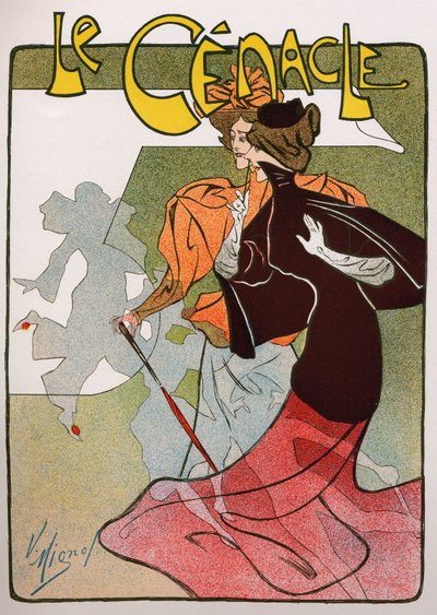 Het Cenakel, België, eind 19e eeuw (poster) door Victor Mignot