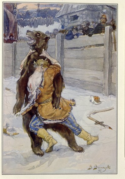 Berengevecht in de tijd van tsaar Feodor I Ivanovich van Rusland door Victor Mikhailovich Vasnetsov