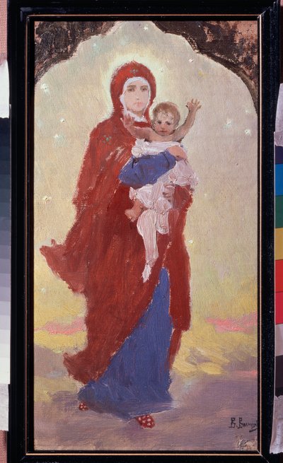 De Maagd en het Kind door Victor Mikhailovich Vasnetsov