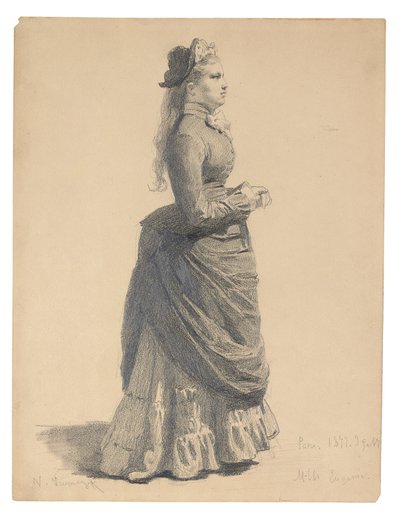 Mademoiselle Eugénie door Victor Mikhailovich Vasnetsov