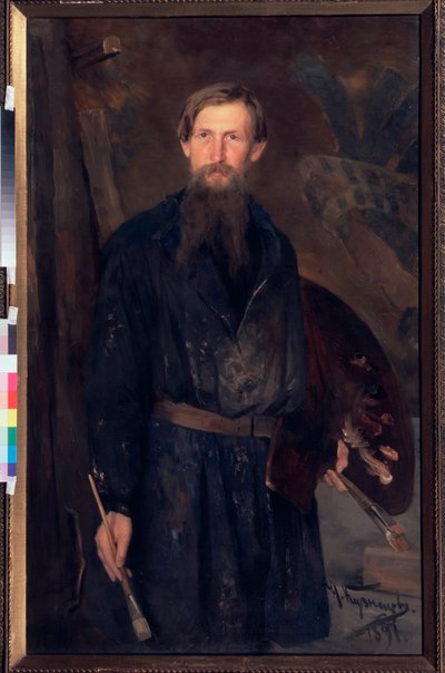 Portret van de kunstenaar Viktor Vasnetsov door Victor Mikhailovich Vasnetsov