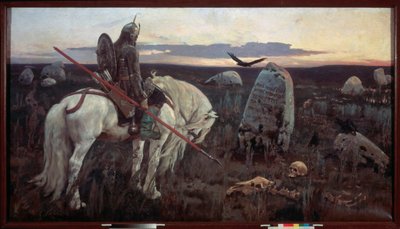 Een ridder op het kruispunt door Victor Mikhailovich Vasnetsov