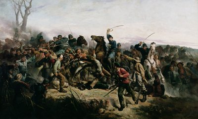 De Cavalerieaanval van Lt. Henry B. Hidden, 1862 door Victor Nehlig