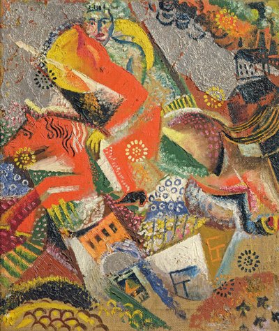 Compositie met rode ruiter, 1920 door Victor Nikandrovich Palmov