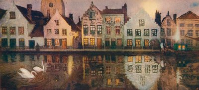 Oude kade in Brugge, ca. 1890 door Victor Olivier Gilsoul