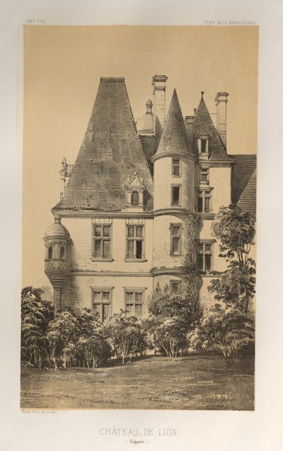 Château de Lion (Calvados) door Victor Petit