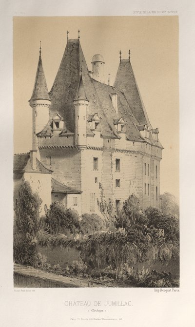 Château de Jumillac (Dordogne) door Victor Petit