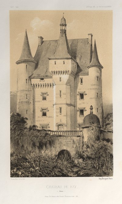 Château de Fay (Maine) door Victor Petit