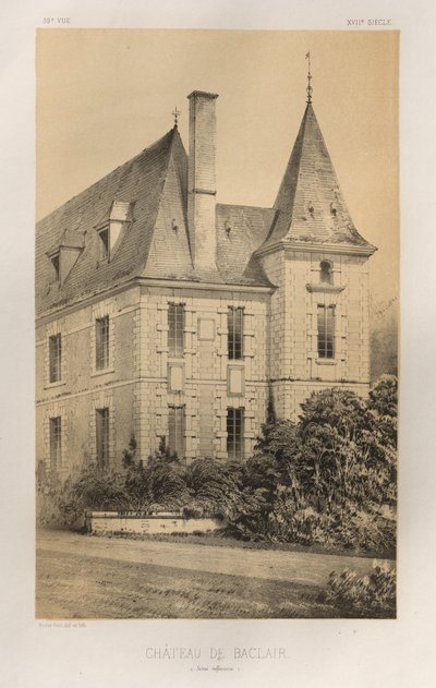 Château de Baclair (Seine inférieure) door Victor Petit