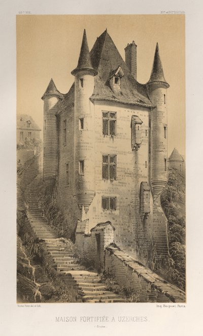 Versterkt huis in Uzerches (Corrèze) door Victor Petit