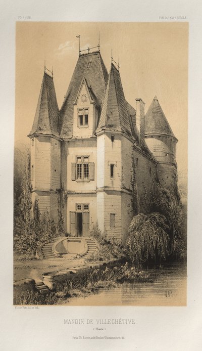 Manoir de Villechétive (Nièvre) door Victor Petit