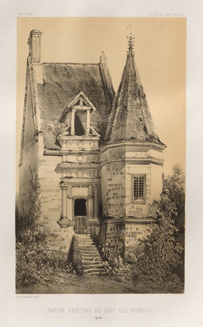 Ancien Château de Gisy-Les-Nobles (Yonne) door Victor Petit