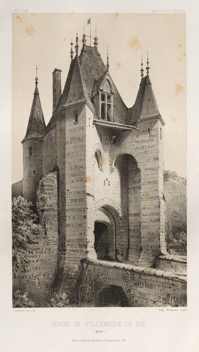 Porte de Villeneuve-Le-Roi (Yonne) door Victor Petit
