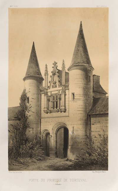 Porte du Prieuré de Torteval (Calvados) door Victor Petit