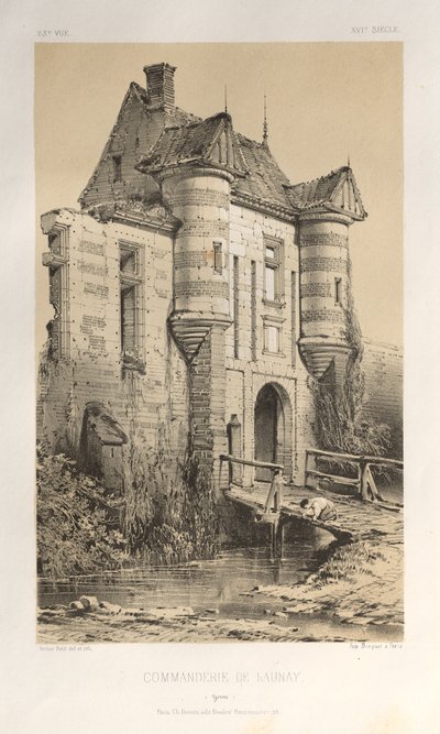 Pl. 23, Commanderie De Launay Yonne, gepubliceerd 1860 door Victor Petit