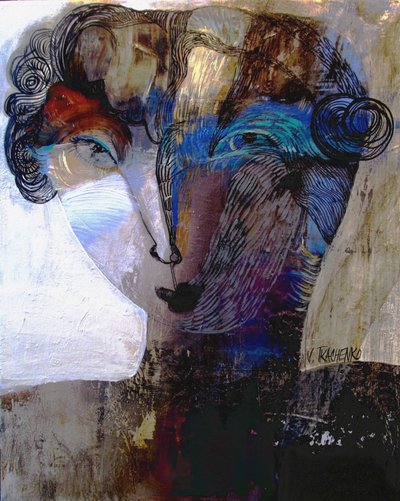 Abstracte gezichtskunst door Victor Tkachenko