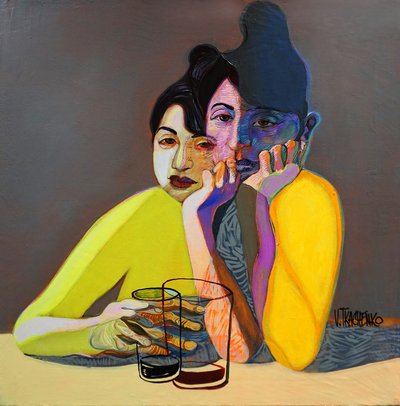 Contemplatief dubbelportret door Victor Tkachenko