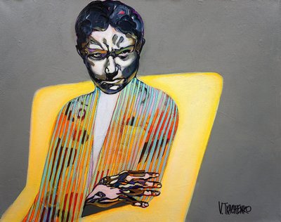De expressieve gestreepte man door Victor Tkachenko