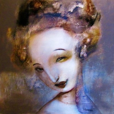 De glimlach van een mysterieuze vrouw door Victor Tkachenko
