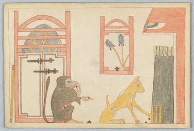 De Aap en de Kat, Illustratie voor Aesopus