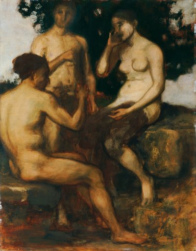 Figurale compositie (Drie aktes) door Victor zur Helle