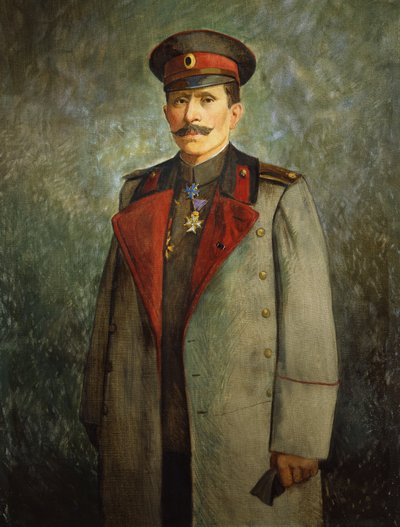Generaal Jekon, stafchef van het Bulgaarse leger, ca. 1916 door Vienna Nedomansky Studio