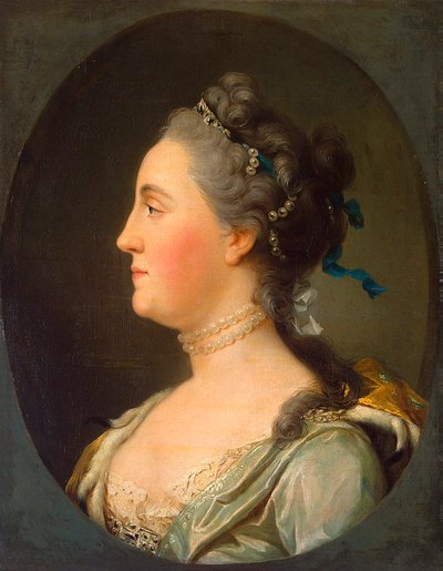 Portret van keizerin Catharina II, 1729-1796, voor 1762 door Vigilius Erichsen