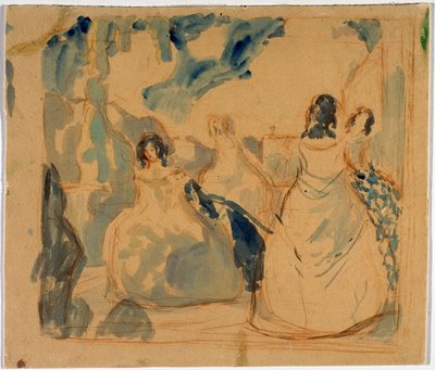 Op het terras, 1901 door Viktor Elpidiforovich Borisov Musatov