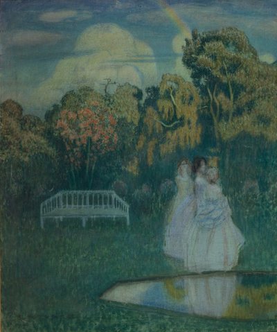 Park in schaduwen, 1904 door Viktor Elpidiforovich Borisov Musatov
