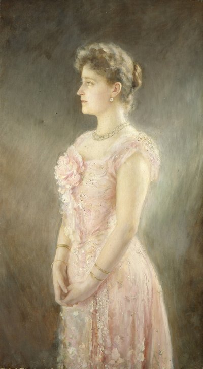 Portret van Keizerin Alexandra Fjodorovna van Rusland 1872-1918, de vrouw van Tsaar Nicolaas II, 1901 door Viktor Karlovich Stemberg