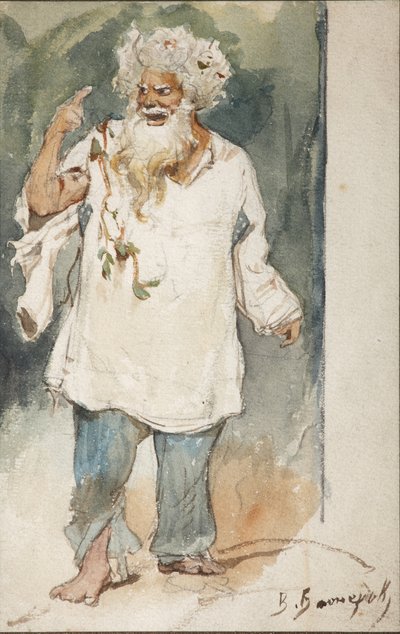 Kostuumontwerp voor de opera Rusalka door A. Dargomyzhsky door Viktor Mikhaylovich Vasnetsov