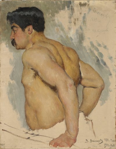 Portret van de kunstenaar Nikolai Kuznetsov 1850-1929, 1884 door Viktor Mikhaylovich Vasnetsov