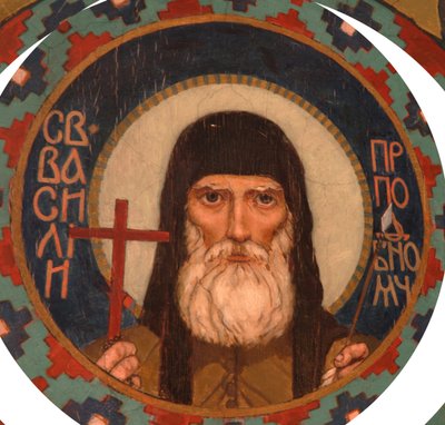 Heilige Martelaar Basil van de Kiev-grotten, 1885-1896 door Viktor Mikhaylovich Vasnetsov