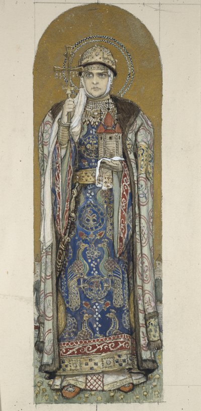 Heilige Olga, Prinses van Kiev Studie voor fresco
