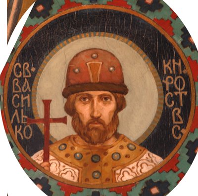 Heilige Prins Vasilko Konstantinovich van Rostov, 1885-1896 door Viktor Mikhaylovich Vasnetsov