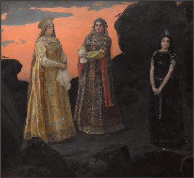 Drie koninginnen van het ondergrondse koninkrijk, 1879 door Viktor Mikhaylovich Vasnetsov