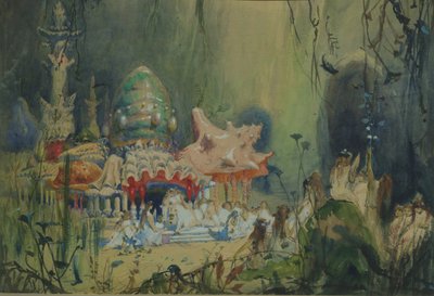 Onderwater koninkrijk. Decorontwerp voor de opera Rusalka door A. Dargomyzhsky, 1884 door Viktor Mikhaylovich Vasnetsov