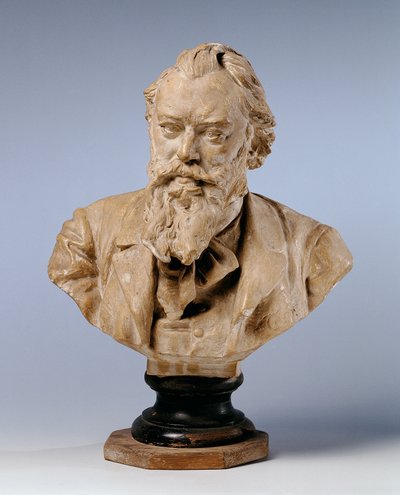 De componist Johannes Brahms door Viktor Oskar Tilgner