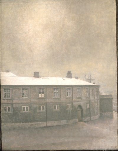 Een vleugel van het Christiansborg-paleis door Vilhelm Hammershøi