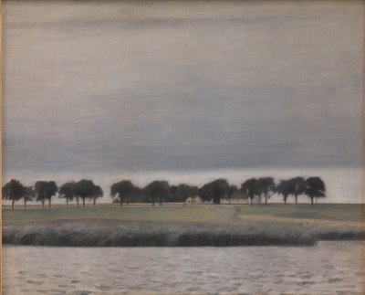 Voorstudie voor "Solregn. Gentofte Sø" door Vilhelm Hammershøi