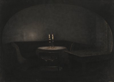 Interieur. Kunstlicht door Vilhelm Hammershøi