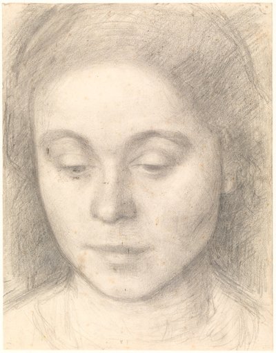 Portret van Ida, de vrouw van de kunstenaar door Vilhelm Hammershøi