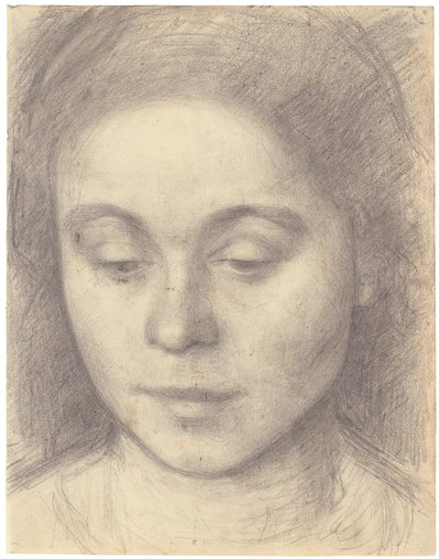 Portret van Ida, de Vrouw van de Kunstenaar door Vilhelm Hammershøi