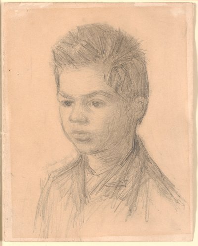 Portret van Svend Hammershøi, broer van de kunstenaar door Vilhelm Hammershøi