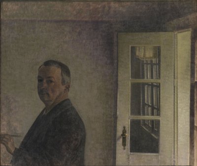 Zelfportret, 1911 door Vilhelm Hammershøi