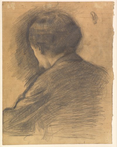 Zelfportret van achteren gezien door Vilhelm Hammershøi